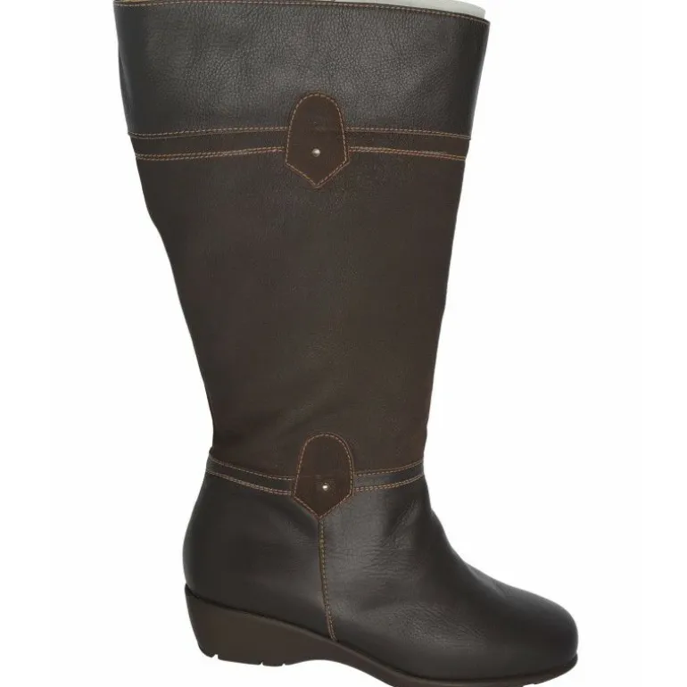 Bota Alta Cremallera Alviflex Caña 50Cm 8511071,Cuna De 2Cm Suela De Poliuretano.