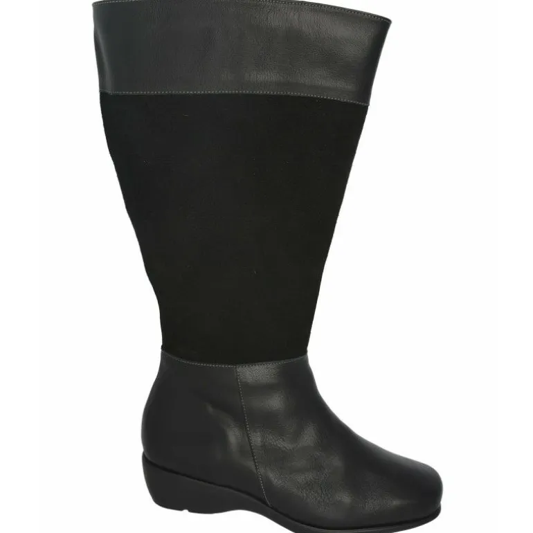 Bota Alta Cremallera Alviflex Caña 50Cm 8511071,Cuna De 2Cm Suela De Poliuretano.
