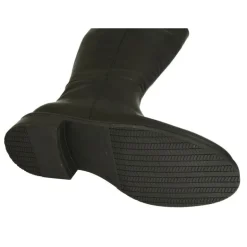 Bota Alta De Piesanto Con Caña De Ancho Especial 47 Cm De Pala Lisa Y Elastico En Caña. Piso De Goma Y Tacon De Suela Con Planta
