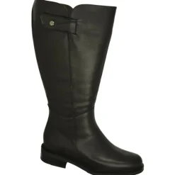 Bota Alta De Piesanto Con Caña De Ancho Especial 47 Cm De Pala Lisa Y Elastico En Caña. Piso De Goma Y Tacon De Suela Con Planta