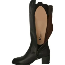 Bota Alta De Piesanto Estilo Texano Con Tacon De Suela Y Horma De Ancho Especial Con Piso De Goma Con Cerco
