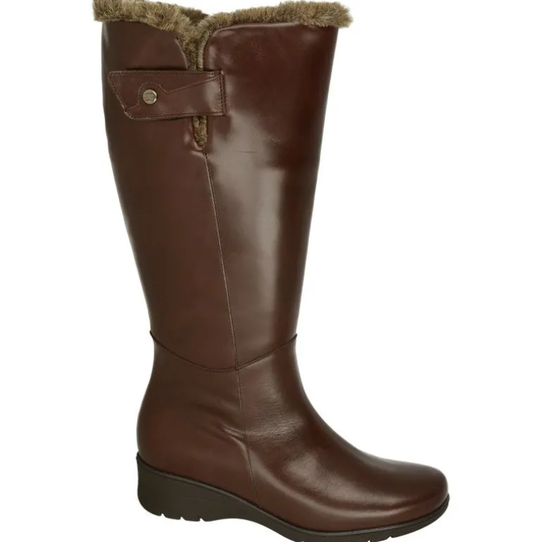 Bota Piesanto De Caña De 43 Cm Y Pala Lisa, Cuello Lana Y Piso De Goma Con Planta De Descanso Extraible