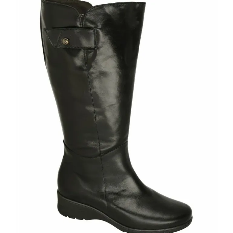 Bota Piesanto De Caña De 43 Cm Y Pala Lisa, Cuello Lana Y Piso De Goma Con Planta De Descanso Extraible