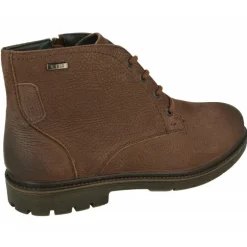 Botin De G Comfort Con Cordones Y Cremallera Lateral, Piel Impermeable Y Piso De Goma De Caucho Con Planta De Descanso Extraible