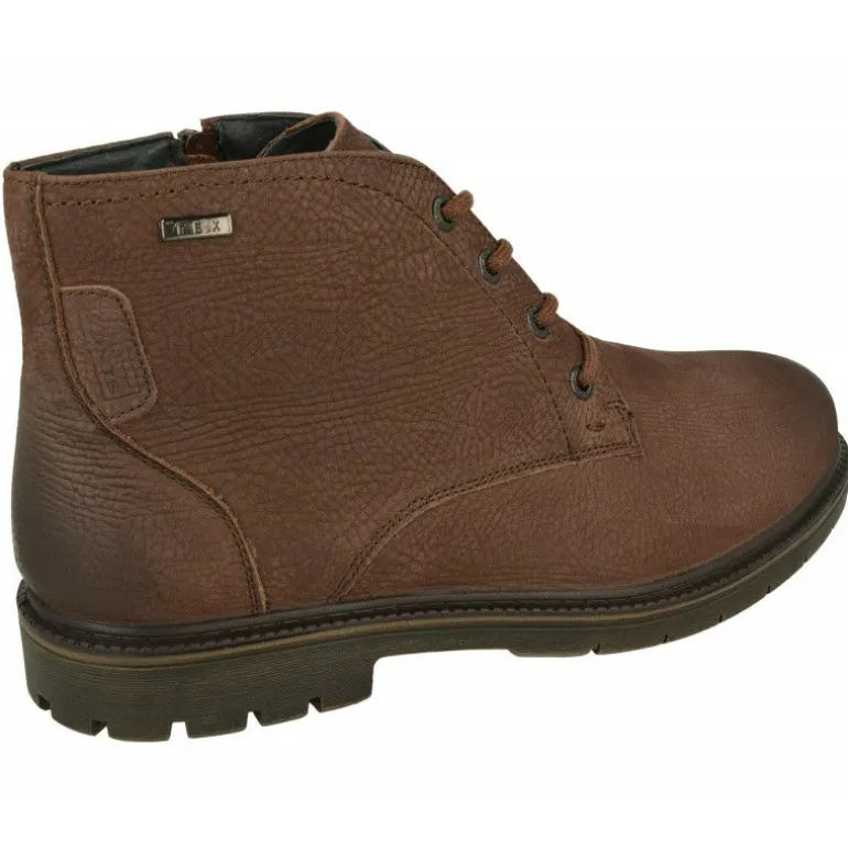 Botin De G Comfort Con Cordones Y Cremallera Lateral, Piel Impermeable Y Piso De Goma De Caucho Con Planta De Descanso Extraible
