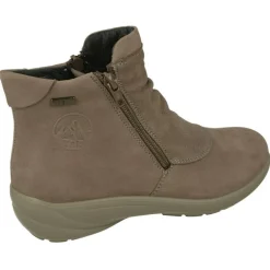Botin De G Comfort De Piel Lisa Impermeable Con Doble Cremallera, Planta De Descanso Extraible Y Piso De Poliuretano