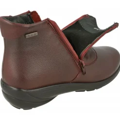 Botin De G Comfort De Piel Lisa Impermeable Con Doble Cremallera, Planta De Descanso Extraible Y Piso De Poliuretano