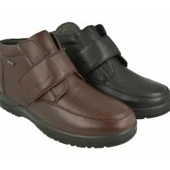 Botin De G Comfort En Piel Grabada Con Membrana Impermeable, Piso De Caucho Y Horma De Ancho Especial Con Planta Extraible