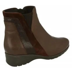 Botin De Piesanto En Piel Lisa Con Lateral Combinado, Piso De Cuna De Caucho Y Planta Extraible