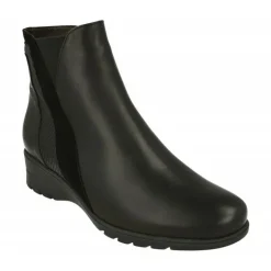 Botin De Piesanto En Piel Lisa Con Lateral Combinado, Piso De Cuna De Caucho Y Planta Extraible