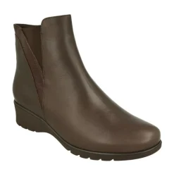 Botin De Piesanto En Piel Lisa Con Lateral Combinado, Piso De Cuna De Caucho Y Planta Extraible