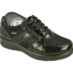 Cordon De G-Comfort En Piel Combinada Charol Metal De Horma Ancho 14 Piso De Cuna Ancha Y Planta De Descanso Extraible