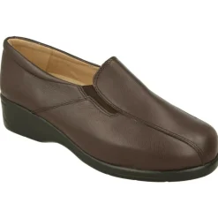 Mocasin De Calzamedi Con Elasticos En Pala De Doble Costura, Piso De Poliuretano De Base Ancha Con Planta Anatomica Extraible