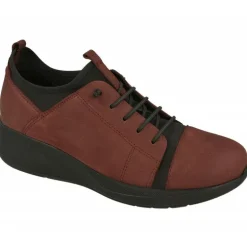 Mocasin De Comfort Class En Piel Nobuck Con Cordon Figurado E Interior Con Calcetin Elastico Y Piso Acolchado Y Amortiguado
