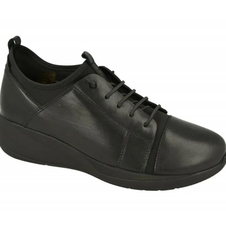 Mocasin De Comfort Class En Piel Nobuck Con Cordon Figurado E Interior Con Calcetin Elastico Y Piso Acolchado Y Amortiguado