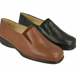 Mocasin De Drucker De Pala Lisa Con Elastico Central, Piso Caucho De Cuna Baja Y Planta Anatomica