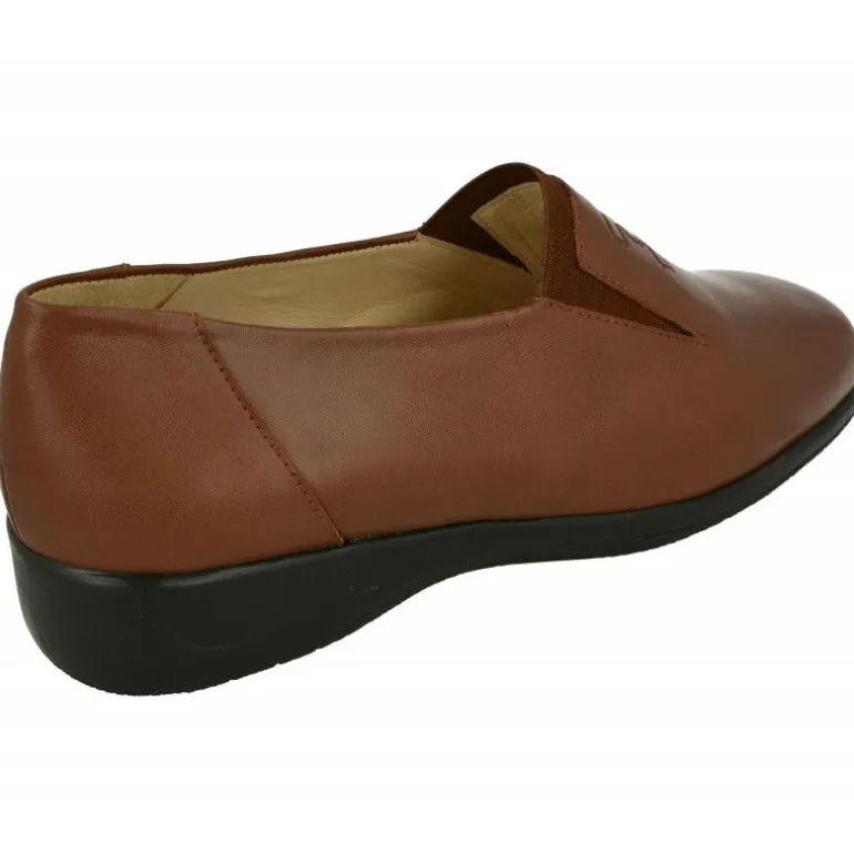 Mocasin De Drucker De Pala Lisa Con Elastico Central, Piso Caucho De Cuna Baja Y Planta Anatomica