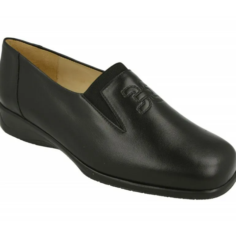 Mocasin De Drucker De Pala Lisa Con Elastico Central, Piso Caucho De Cuna Baja Y Planta Anatomica