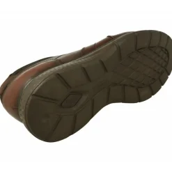 Mocasin De Tolino Con Bordon En Pala Y Piso De Poliuretano Aligerado, Planta De Descanso Extraible Y Horma De Ancho Especial