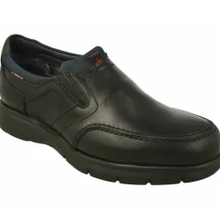 Mocasin De Tolino Con Bordon En Pala Y Piso De Poliuretano Aligerado, Planta De Descanso Extraible Y Horma De Ancho Especial