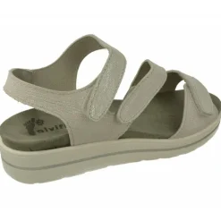 Sandalia De Alviflex De Tiras Cruzadas Con Velcro Ajustable. Planta Anatomica De Gran Descanso Extraible Y Piso De Poliuretano M