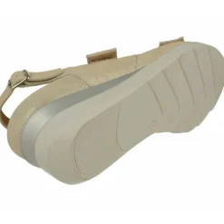 Sandalia De Calzamedi Con Doble Tira De Velcro Ajustable, Piel Brillos Y Planta Anatomica Con Cazoleta Para Plantillas