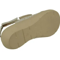 Sandalia De Calzamedi De Comoda Piel Grabada Con Doble Tira De Velcro Ajustable, Planta Anatomica Extraible Y Piso De Poliuretan