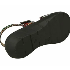 Sandalia De Calzamedi En Piel Vidriera Con Doble Tira De Velcro Ajustable Y Planta De Descanso Movible.