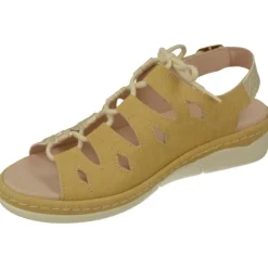 Sandalia De Comfort Class Acordonada Extra Ancha En Piel Grabada, Piso De Poliuretano Y Planta Anatomica Extraible