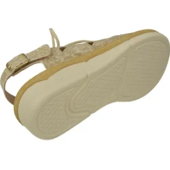 Sandalia De Comfort Class Acordonada Extra Ancha En Piel Grabada, Piso De Poliuretano Y Planta Anatomica Extraible