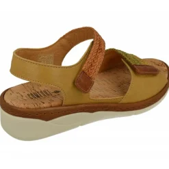 Sandalia De Comfort Class Con Tiras Trenzadas Combinadas Con Nobuck De Ajuste De Velcro Y Planta De Descanso Extraible