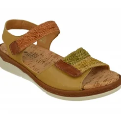 Sandalia De Comfort Class Con Tiras Trenzadas Combinadas Con Nobuck De Ajuste De Velcro Y Planta De Descanso Extraible
