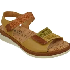 Sandalia De Comfort Class Con Tiras Trenzadas Combinadas Con Nobuck De Ajuste De Velcro Y Planta De Descanso Extraible