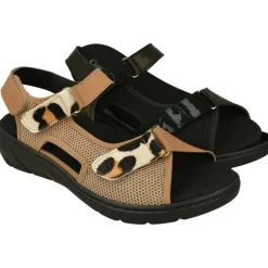 Sandalia De Comfort Class Con Doble Tira De Velcro Ajustable Especial Treking Con Planta Anatomica Extraible Y Piso De Poliureta