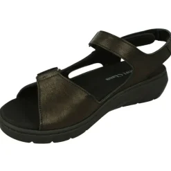Sandalia De Comfort Class Con Doble Tira De Velcro Ajustable Especial Treking Con Planta Anatomica Extraible Y Piso De Poliureta