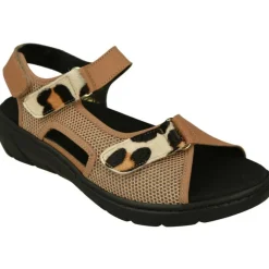 Sandalia De Comfort Class Con Doble Tira De Velcro Ajustable Especial Treking Con Planta Anatomica Extraible Y Piso De Poliureta