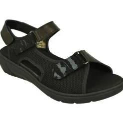 Sandalia De Comfort Class Con Doble Tira De Velcro Ajustable Especial Treking Con Planta Anatomica Extraible Y Piso De Poliureta