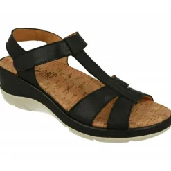 Sandalia De Comfort Class De Tiras Cruzadas Combinadas, Planta Anatomica Extraible Y Cuna De Poliuretano Forrada Cuero