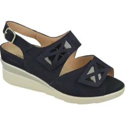 Sandalia De Comfort Class (Essential) Con Doble Tira De Velcro Ajustable En Piel Nobuck Y Planta Extraible, Piso De Cuna Ligera