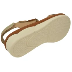 Sandalia De Comfort Class (Essential) En Piel Combinada Con Tiras De Velcro Ajustables, Planta Extraible Y Piso De Poliuretano