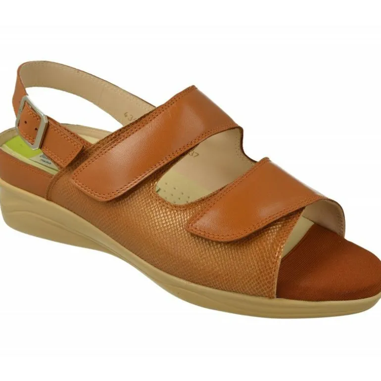 Sandalia De Drucker Con Doble Velcro En Pala Con Horma De Ancho 14 Y Piso Y Planta De Descanso Movible
