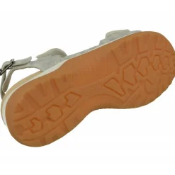 Sandalia De G Comfort De Doble Velcro Con Flor En Pala De Piel Grabada, Planta Anatomica Extraible Y Piso De Caucho