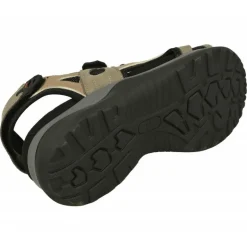 Sandalia De G Comfort Deportiva Con Triple Ajuste De Velcro Y Planta De Descanso Extraible En Piel Nobuck