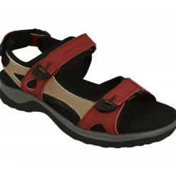 Sandalia De G Comfort Deportiva Con Triple Ajuste De Velcro Y Planta De Descanso Extraible En Piel Nobuck