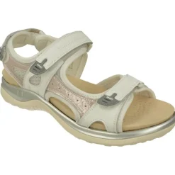 Sandalia De G Comfort Deportiva Con Triple Ajuste De Velcro Y Planta De Descanso Extraible En Piel Nobuck