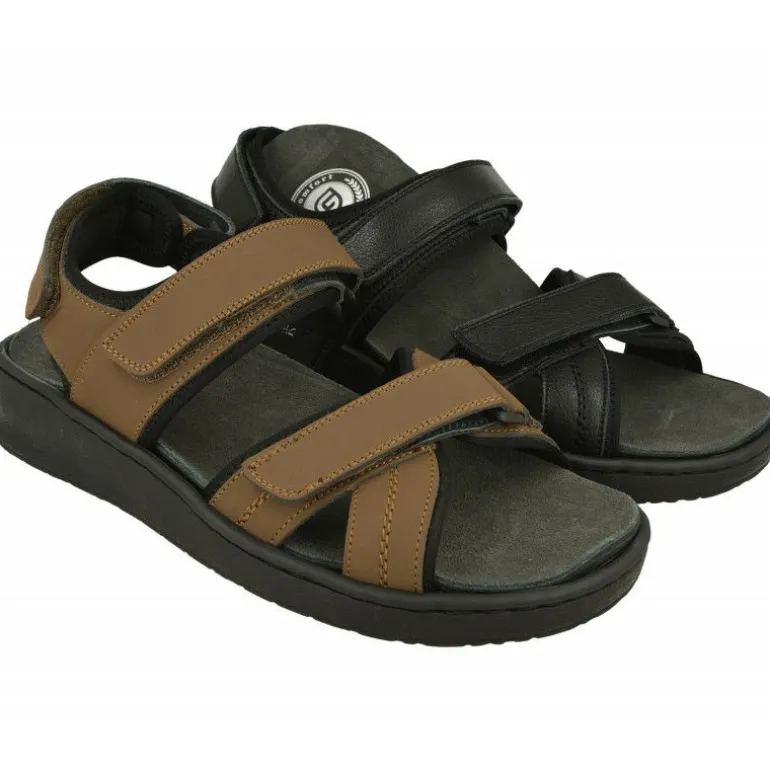 Sandalia De G Comfort De Tiras Cruzadas Con Ajuste De Velcro Y Planta De Descanso Extraible
