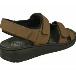 Sandalia De G Comfort De Tiras Cruzadas Con Ajuste De Velcro Y Planta De Descanso Extraible