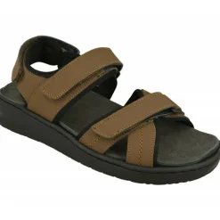 Sandalia De G Comfort De Tiras Cruzadas Con Ajuste De Velcro Y Planta De Descanso Extraible