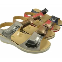 Sandalia Del Doctor Cutillas Con Soble Tira De Velcro Ajustable En Piel Vacuna Con Planta De Descanso Extraible Y Piso De Amorti