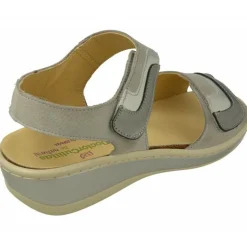 Sandalia Del Doctor Cutillas Con Soble Tira De Velcro Ajustable En Piel Vacuna Con Planta De Descanso Extraible Y Piso De Amorti